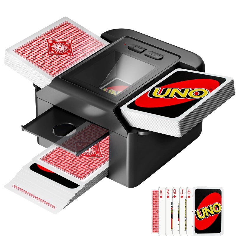 Vipdream Automatic Card Shuffler for 12 Decks Rechargeable Quiet Electric Card Shuffling Machine with USBC Dual Mode Auto Shuffler for UNO Poker Blackjack Texas Holdem Portable for HomePartyTravel - Image 2