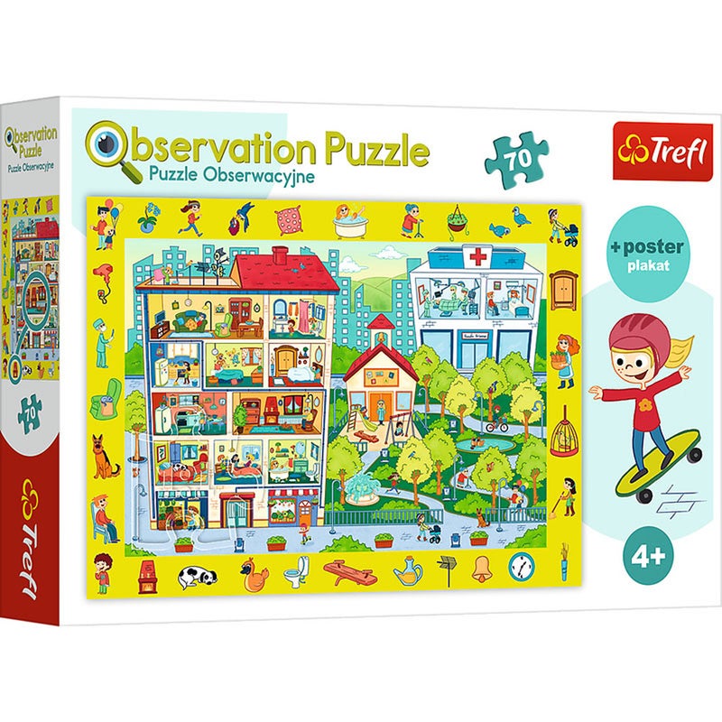 Trefl - 70 Pieces Visit the Town Puzzle - 15534 - Image 1