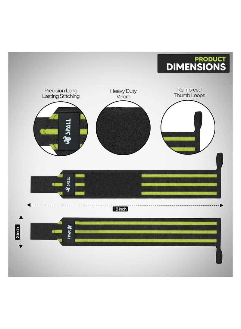 Spall Wrist Wrap Premium Quality Support For Men And Women In Weightlifting Bodybuilding Powerlifting And Strength Training With Heavy Duty Thumb Loop  - Image 2