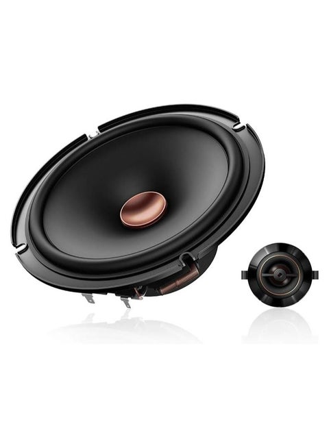 PIONEER TS-D65C D Series 6-1/2" 2-Way 270 W Max Power, Aramid Fiber IMPP Cone, 26mm Polyester Dome Tweeter-Swivel Design - Component Speakers (Pair)