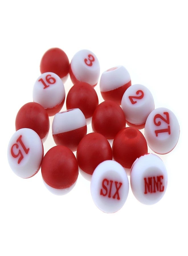 LUORNG 16PCS 2/3 Inch Diameter Red Billiard Number Dice Set PP Plastic Dice for Billiard Halls Billiard Table Accessories Suitable for Traditional Kelly and Pea Pools - Image 3