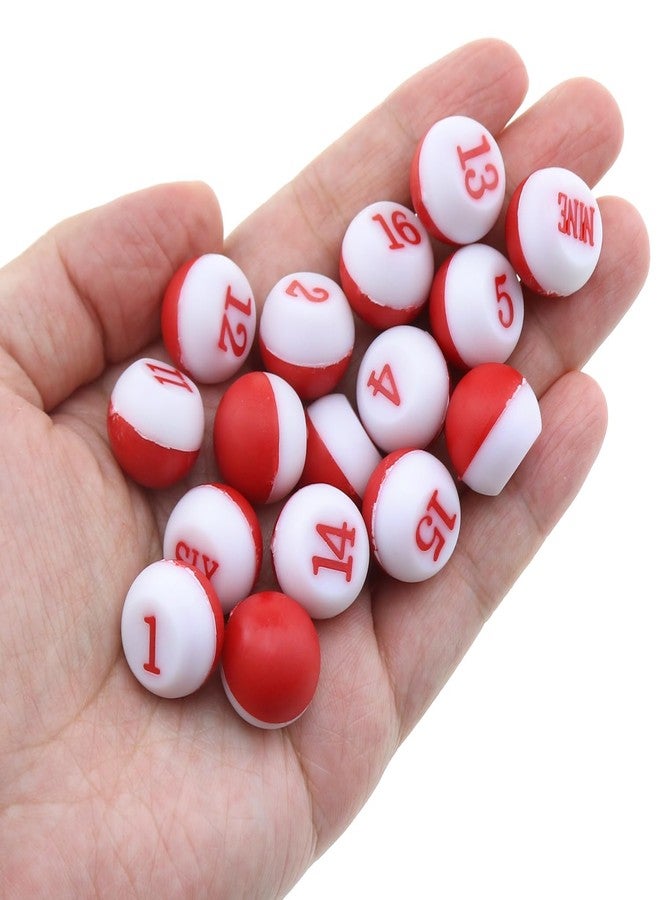 LUORNG 16PCS 2/3 Inch Diameter Red Billiard Number Dice Set PP Plastic Dice for Billiard Halls Billiard Table Accessories Suitable for Traditional Kelly and Pea Pools - Image 4