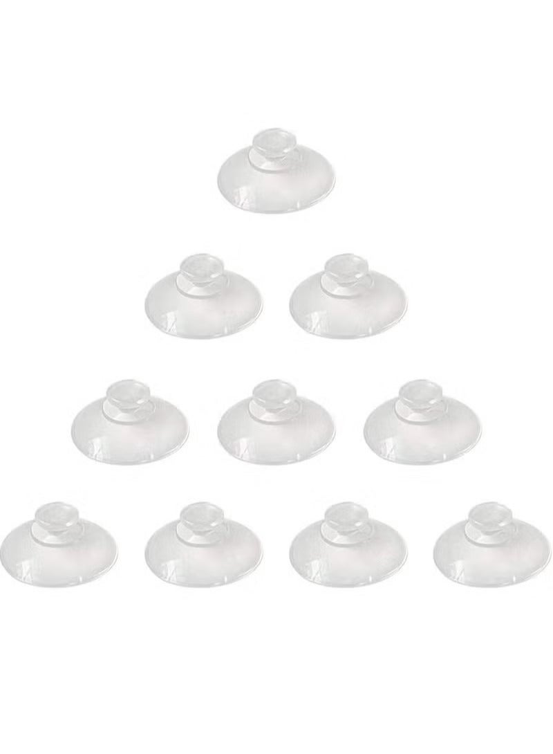 Suction Cup Hooks, Removable Waterproof Stronge Powerful 20mm Mini Suction Cups Clear Professional PVC Plastic Sucker Pads for Decoration Wall Home Bathroom Kitchen Car (10 Pcs)  - Image 1