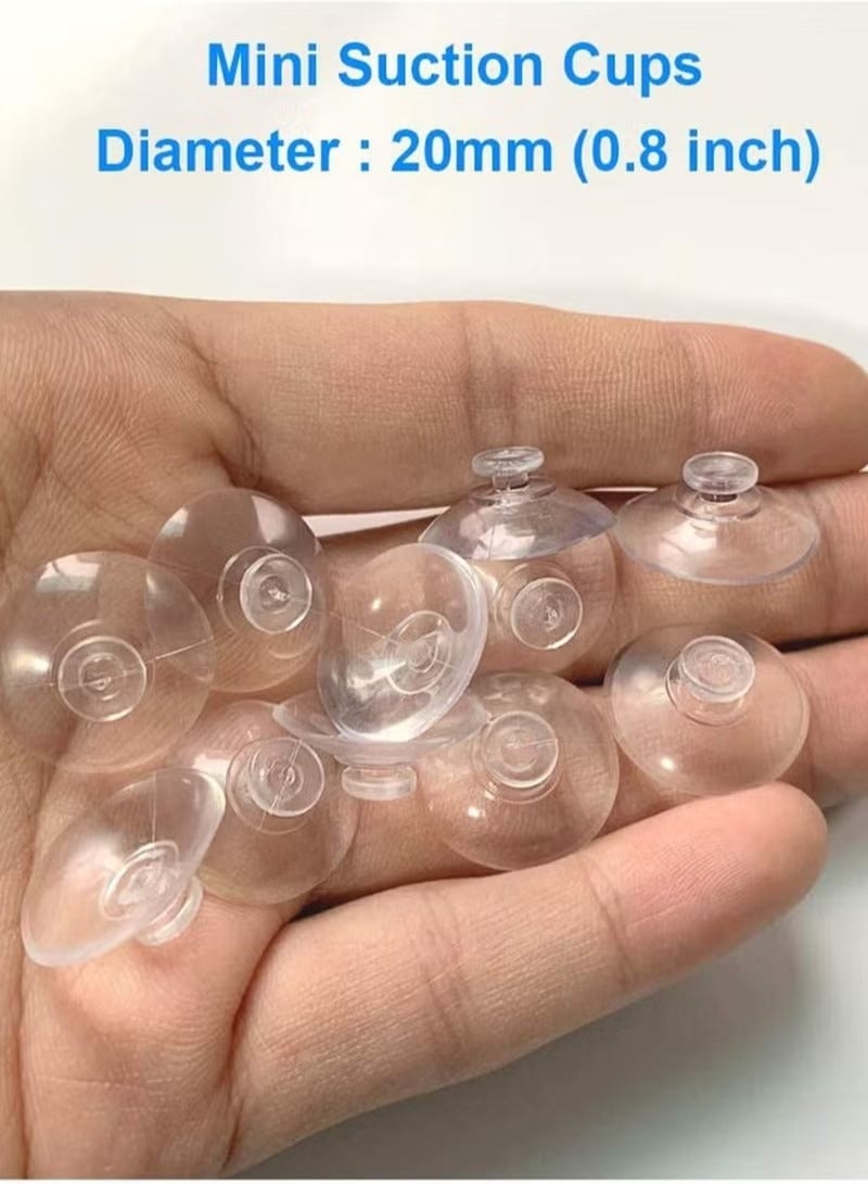 Suction Cup Hooks, Removable Waterproof Stronge Powerful 20mm Mini Suction Cups Clear Professional PVC Plastic Sucker Pads for Decoration Wall Home Bathroom Kitchen Car (10 Pcs)  - Image 3