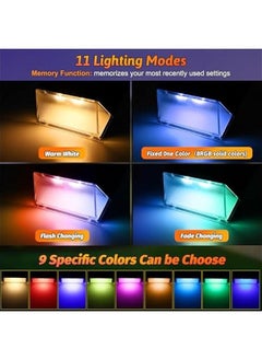 Generic Solar Lights Outdoor Warm White & RGB Lock Mode, 8 Pack Solar Deck Lights Outdoor Waterproof IP65, Solar Fence Lights Color Glow Lights, Outdoor Solar Lights for Fence Deck Step Backyard Wall  - Image 4