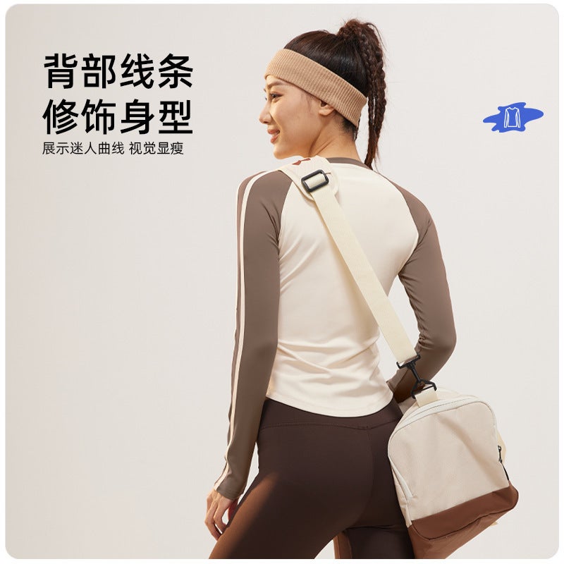 Juyitang Women's Crewneck Long Sleeve Sports T-Shirt – Letter Printed Retro Design - Image 4