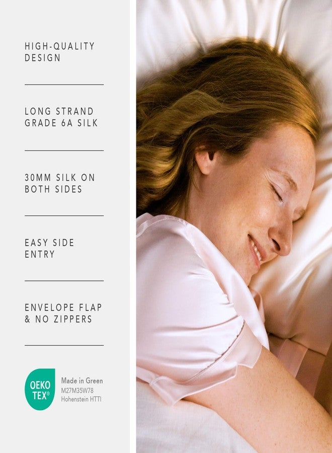 Fishers Finery 30mm 100% Pure Mulberry Silk Pillowcase, Quality Tested (White, Standard) - Image 4