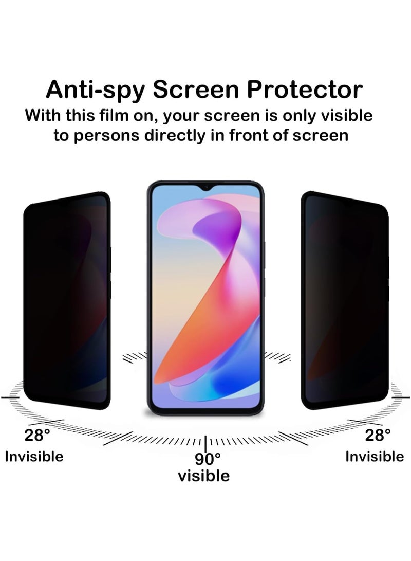 Muzz Privacy Screen protector compatible with Samsung Galaxy M36 Anti-Glare Privacy Screen Protector Tempered Glass [3D Touch][Case Friendly] Bubble Free Screen For Samsung Galaxy M36 - Image 2