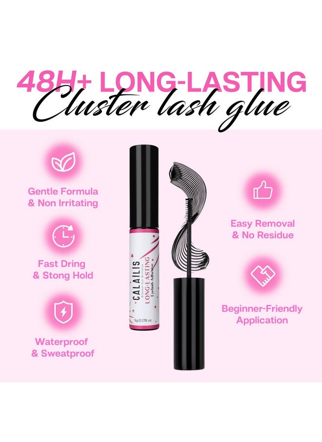 Calailis - Lash Glue, Cluster Lash Glue For Diy Lash Extensions Super Strong Hold 48 Hours Long Lasting Lash Extension Glue For Lash Cluster Waterproof Non-Irritating Fast Drying Lash Glue - Image 1