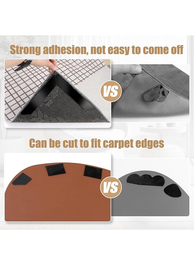 16 Pcs of Carpet Tape Non Slip Washable Rug Tape Grip Carpet Corner Dual Sided Non-Slip Rug Tape Sticker Area Rug Pad for Indoor Hardwood Floor and Tiles - Image 5