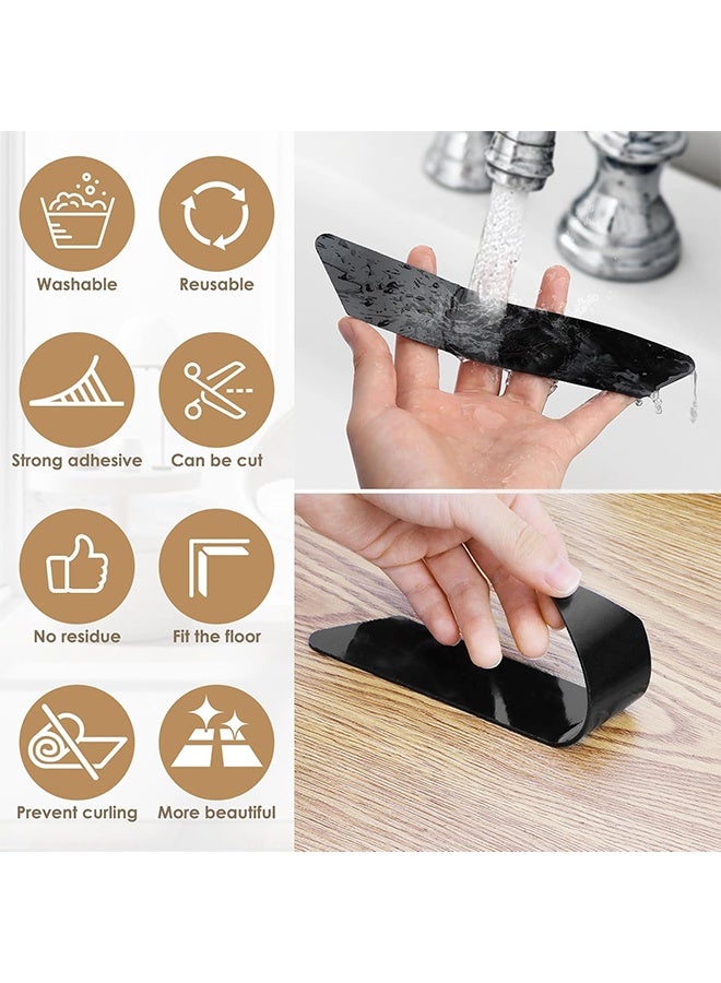 16 Pcs of Carpet Tape Non Slip Washable Rug Tape Grip Carpet Corner Dual Sided Non-Slip Rug Tape Sticker Area Rug Pad for Indoor Hardwood Floor and Tiles - Image 4