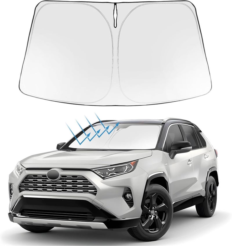 Proadsy Front Windshield Sun Shade for 2019-2023 Toyota RAV4 - Foldable Sunshade Protector - Image 1