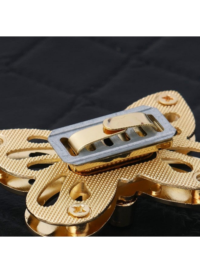 LARATH 4 Pieces Butterfly Shaped Clasp Turn Lock Metal Purse Twist Lock Closure Exquisite Practical Bag Buckles For Diy Craft Handbag Shoulder Bag Making Accessories, Mixed Color - Image 4