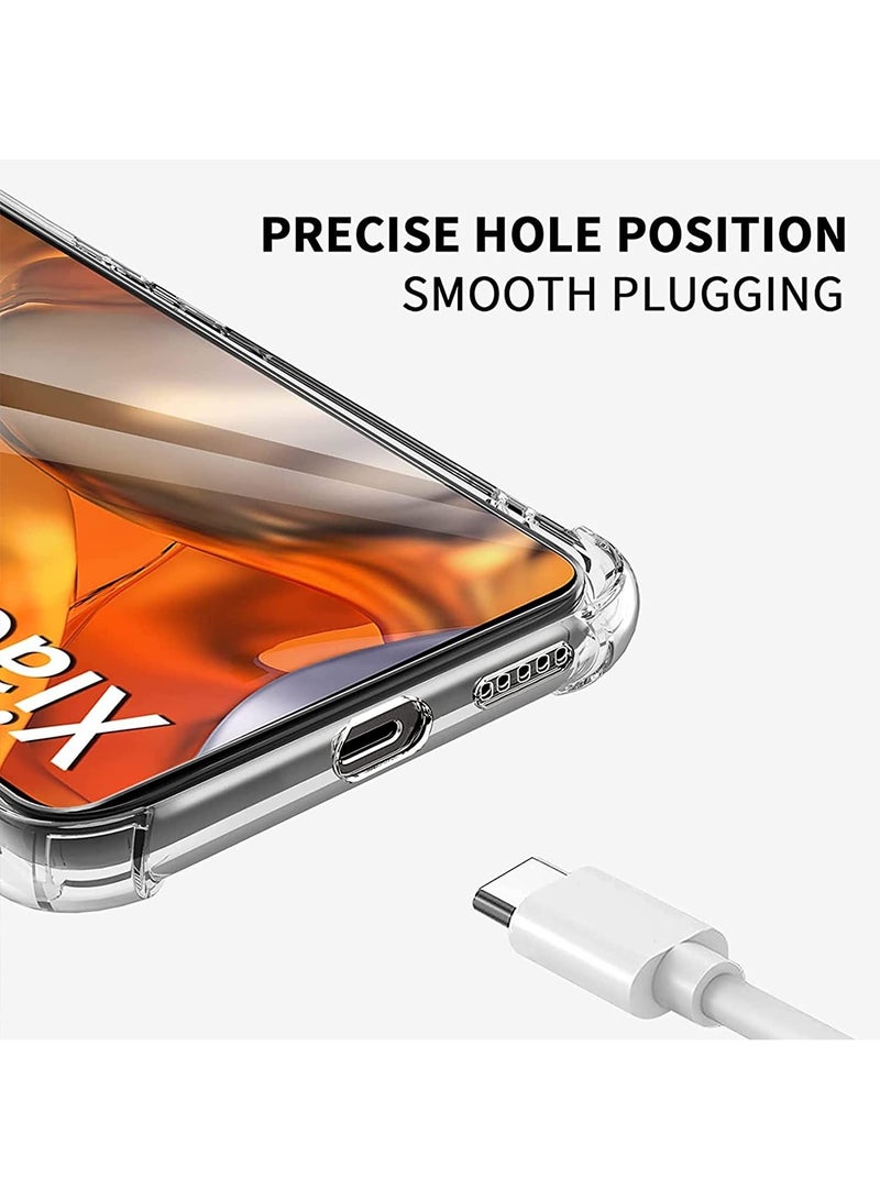 Compatible with Xiaomi 11T 5G/11T Pro 5G Case Crystal Clear Anti Scratch Shock Absorption Cover Case HD Clear TPU Precise Cutouts and Slim Fit Transparent Cover 6.67 inch - Image 4
