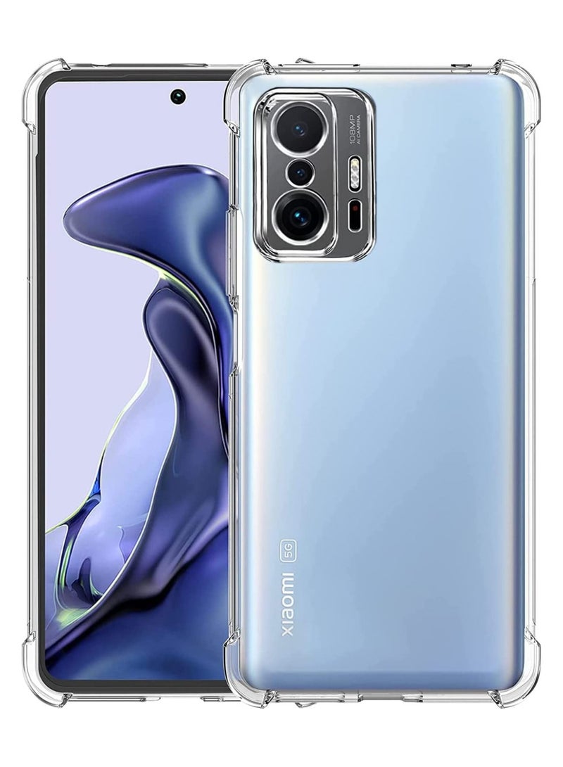 Compatible with Xiaomi 11T 5G/11T Pro 5G Case Crystal Clear Anti Scratch Shock Absorption Cover Case HD Clear TPU Precise Cutouts and Slim Fit Transparent Cover 6.67 inch - Image 1