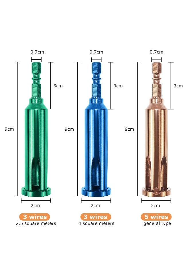 Wire Twisting Tools, Wire Stripper and Twister, Quick Connector Twist Wire Tool, 4 Square and 2.5 Square, 2~5 Way Twister Wire, for Stripping and Twisting Wire Cable at the Same Time