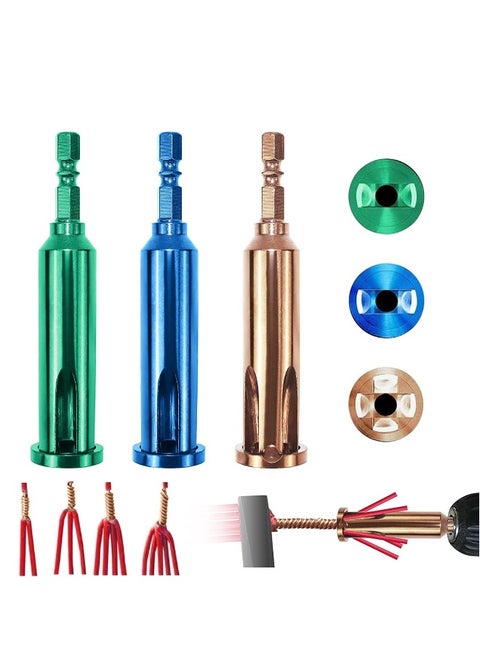 Wire Twisting Tools, Wire Stripper and Twister, Quick Connector Twist Wire Tool, 4 Square and 2.5 Square, 2~5 Way Twister Wire, for Stripping and Twisting Wire Cable at the Same Time
