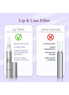 PRAI Beauty Ageless Lip And Line Filler For Instantly Ageless Lips | Lip Serum That Plumps Smooths & Fills In Lines | Moisturizing Lip And Line Filler With Vitamins C & E To Boost Collagen  - Image 3
