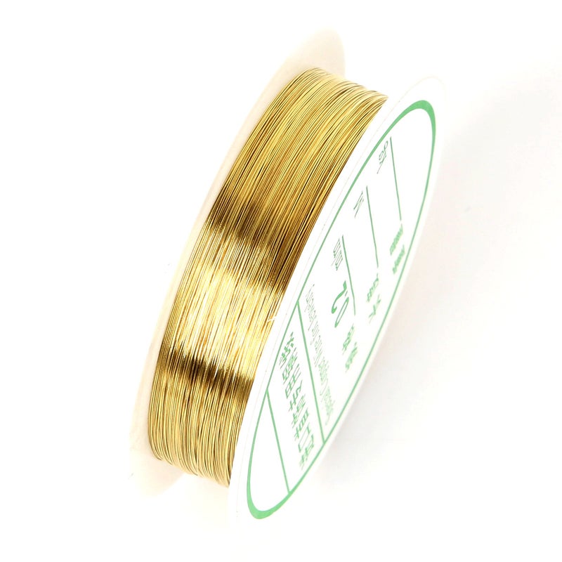 Copper wire shaping wire copper ring wire jewelry wire lead wire winding diy handicraft hairpin material accessories wholesale Gold 0.2MM20 m/roll Gold 0.2MM20 m/roll