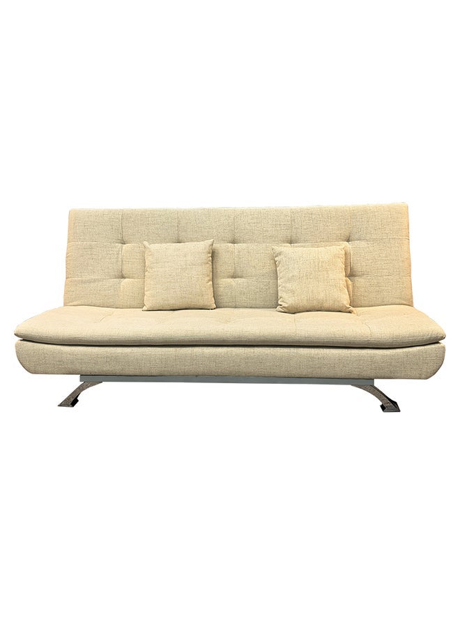 ايست من نون Classic 3 Seats Sofa Bed with Adjustable Backrest, Convertible Sofa Couch and Bed for Efficient Home, Small Spaces, Living Room or Office 190 x 120 x 40 cm in Beige - Image 4