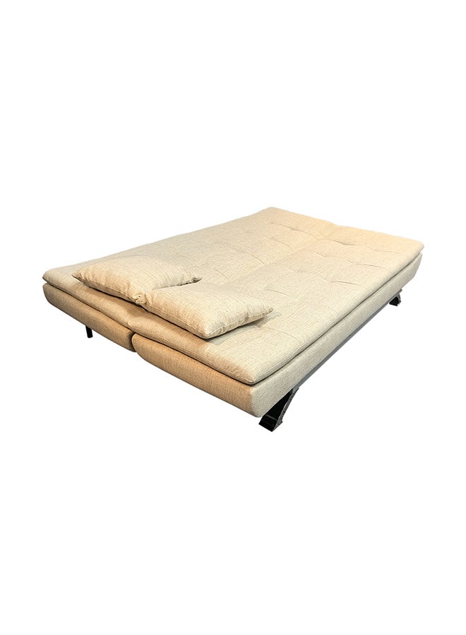 ايست من نون Classic 3 Seats Sofa Bed with Adjustable Backrest, Convertible Sofa Couch and Bed for Efficient Home, Small Spaces, Living Room or Office 190 x 120 x 40 cm in Beige - Image 5