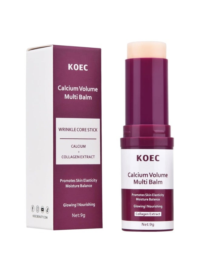 KOEC Calcium Volume Multi Balm,Intensive Repair & Moisturizing Cream,Hydrating,Firming Skin,Suitable for Eyes,Neck,Face, 0.32 oz/9 g - Image 1