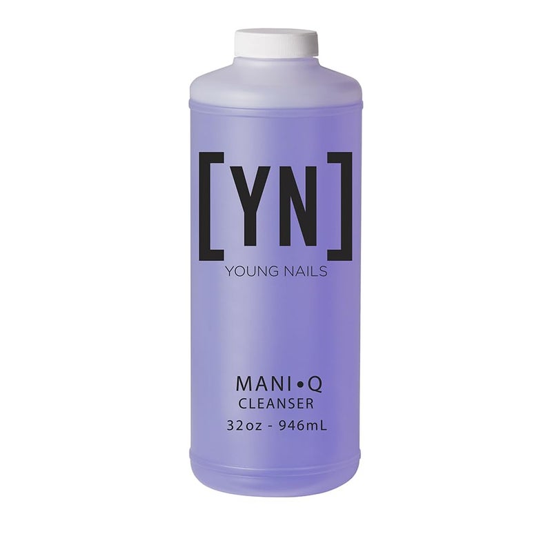 Young Nails Mani Q Gel Nail Cleanser - Nail Surface Cleanser for Gel Polish, Sticky Gel Residue Remover, After-Curing Gel Polish Cleanser, 32 fl oz - Image 1