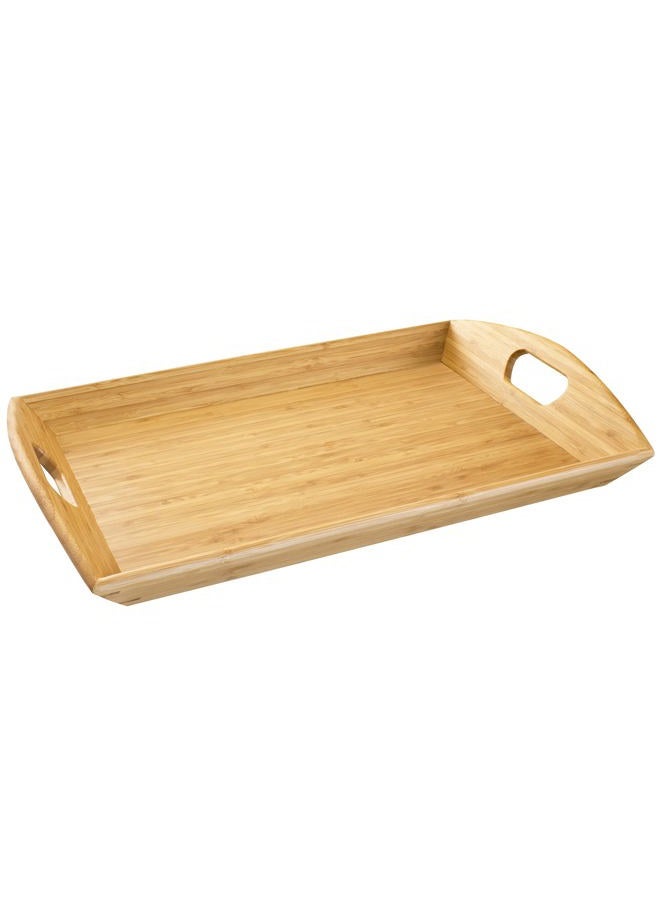 Totally Bamboo Butler's Serving Tray with Handles, 23" x 15" x 3" - Image 1