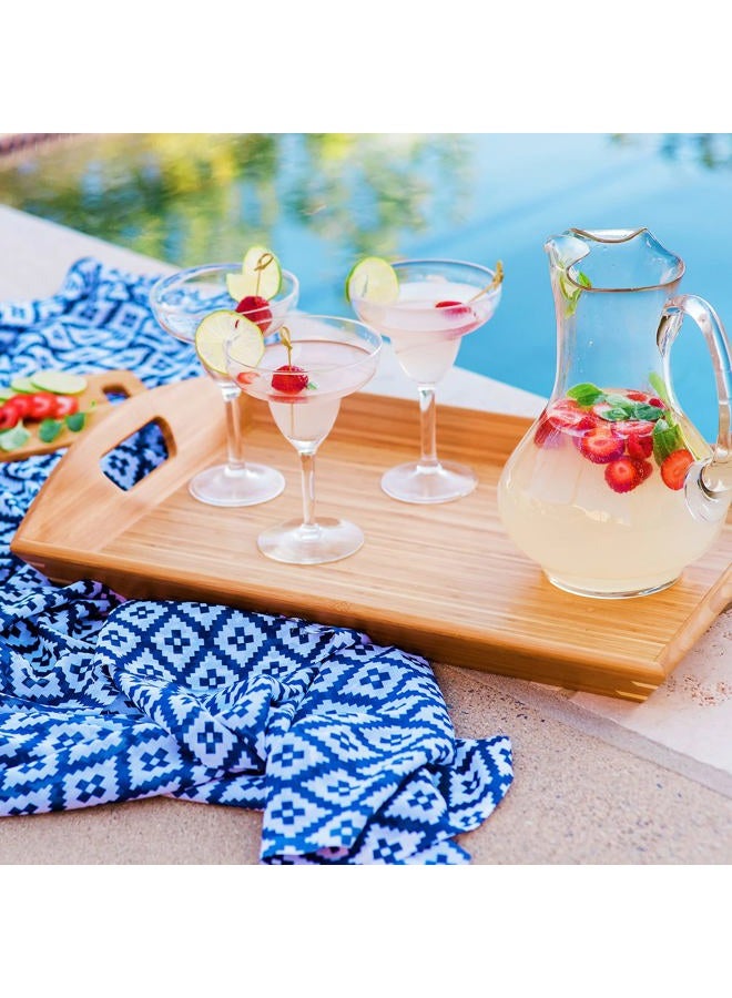 Totally Bamboo Butler's Serving Tray with Handles, 23" x 15" x 3" - Image 3