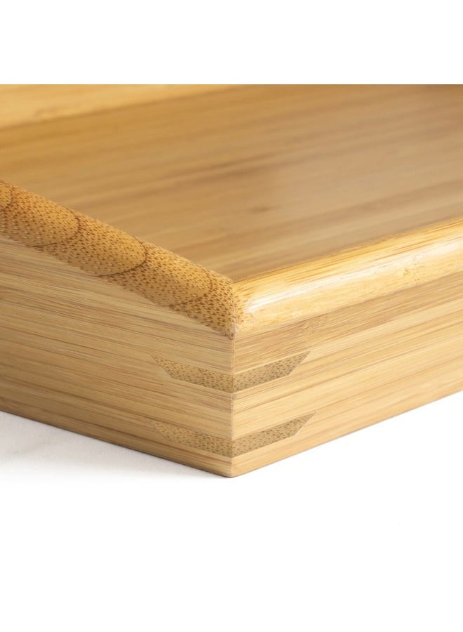 Totally Bamboo Butler's Serving Tray with Handles, 23" x 15" x 3" - Image 5
