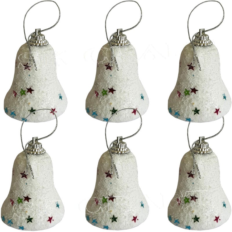 SK Craft 24 pcs Christmas Tree Decoration Snow Bell Hanging Ornaments Christmas Tree Ball Decoration Christmas Decoration Christmas Decor itesms - Image 2