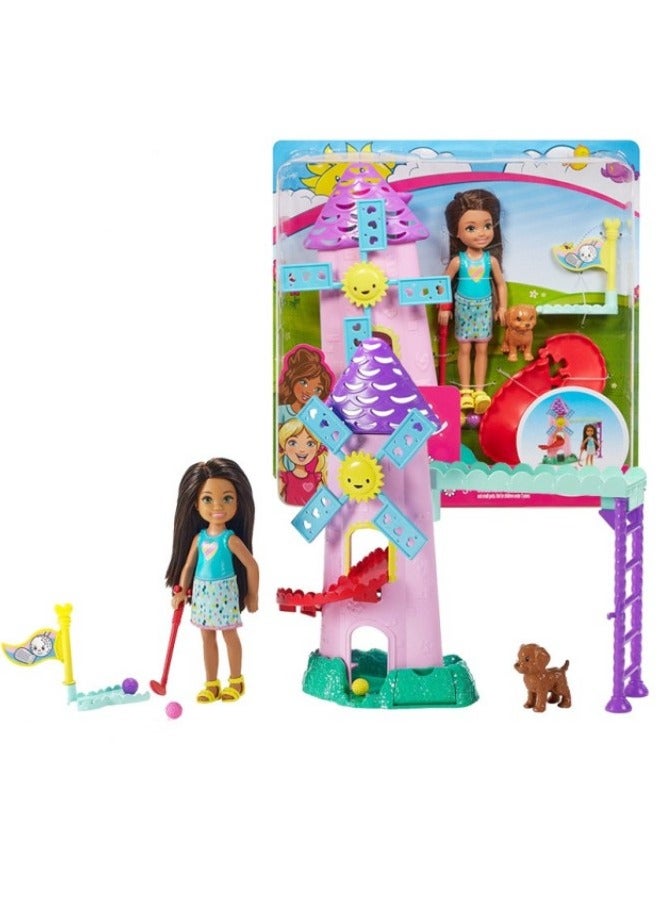 NIBEMINENT Barbie Club Chelsea Mini Golf Doll and Playset - Image 1