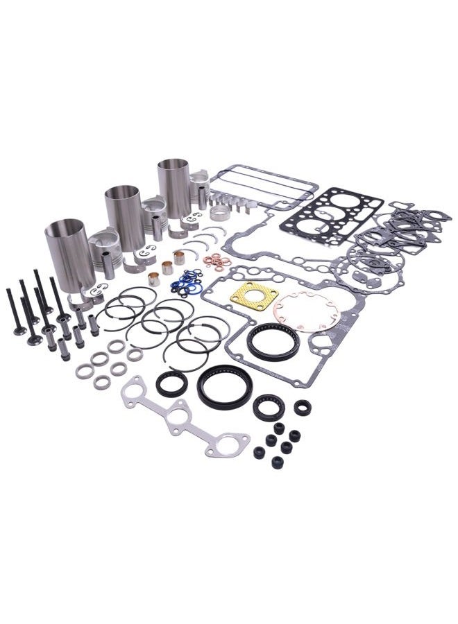 LSSOCH New D750 Engine Overhaul Rebuild Kit with Liner Sleeves Compatible with Kubota D750 D750B D750-B Engine B5200D B5200E B7100 B7100HST-DT B7100HST-E B5200 B7100 Tractor - Image 2