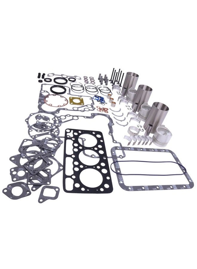 LSSOCH New D750 Engine Overhaul Rebuild Kit with Liner Sleeves Compatible with Kubota D750 D750B D750-B Engine B5200D B5200E B7100 B7100HST-DT B7100HST-E B5200 B7100 Tractor - Image 3
