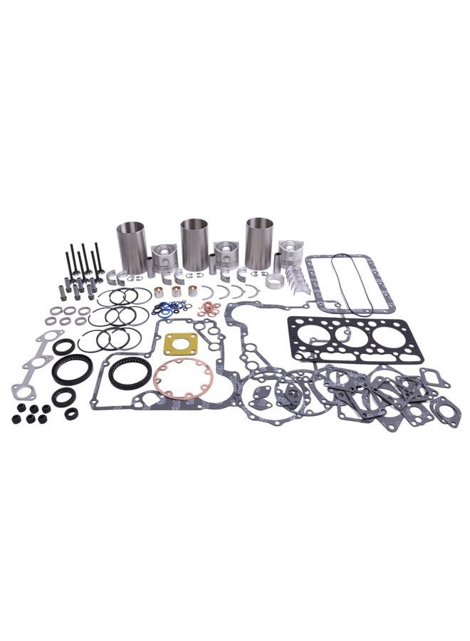 LSSOCH New D750 Engine Overhaul Rebuild Kit with Liner Sleeves Compatible with Kubota D750 D750B D750-B Engine B5200D B5200E B7100 B7100HST-DT B7100HST-E B5200 B7100 Tractor - Image 1