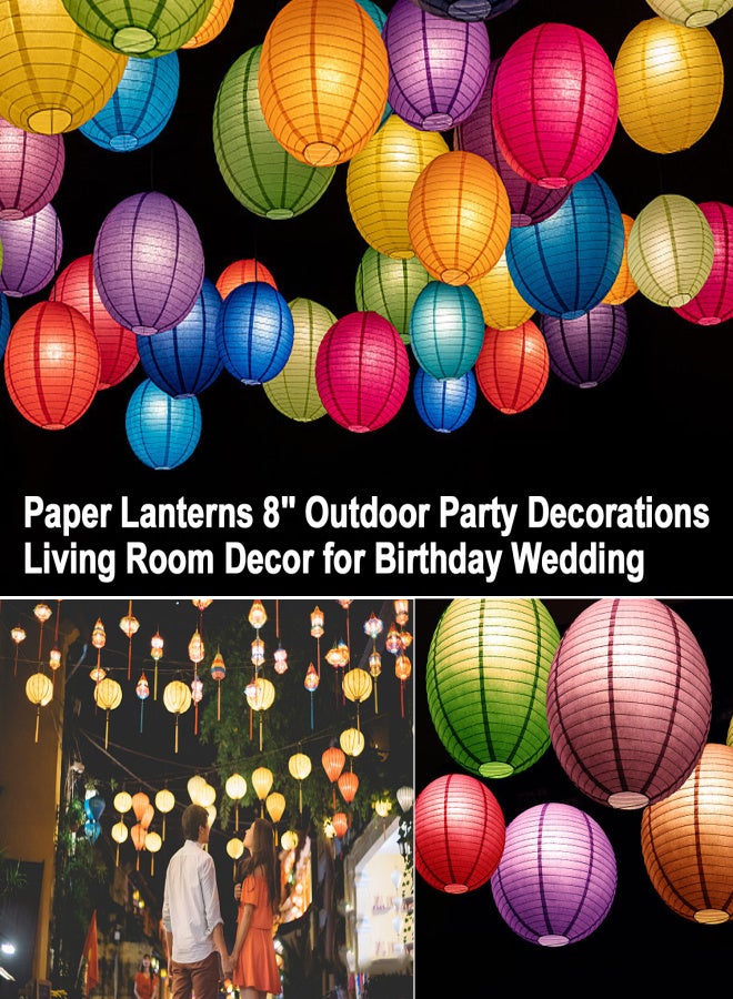 per Lanterns 8'' Outdoor Party Decorations Living Room Decor for Birthday Wedding（Purple） - Image 4