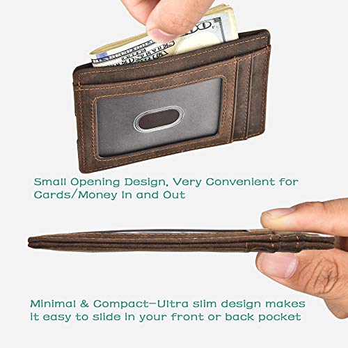 kinzd Slim Wallet RFID Front Pocket Wallet Minimalist Secure Thin Credit Card Holder - Image 4
