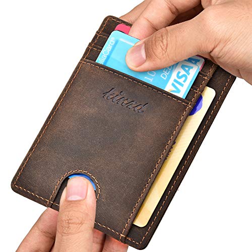 kinzd Slim Wallet RFID Front Pocket Wallet Minimalist Secure Thin Credit Card Holder - Image 5