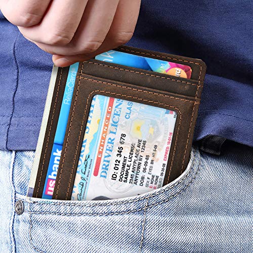 kinzd Slim Wallet RFID Front Pocket Wallet Minimalist Secure Thin Credit Card Holder - Image 3