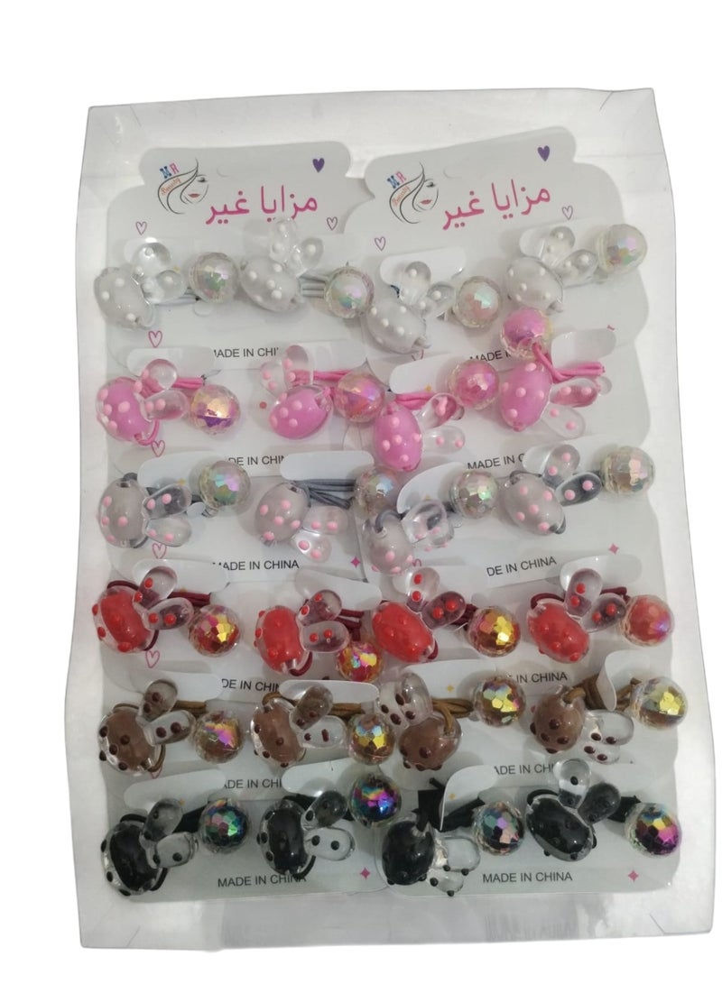 مزايا ربطات شعر ملون 24قطعه - Image 1