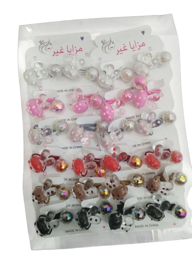 مزايا ربطات شعر ملون 24قطعه - Image 3