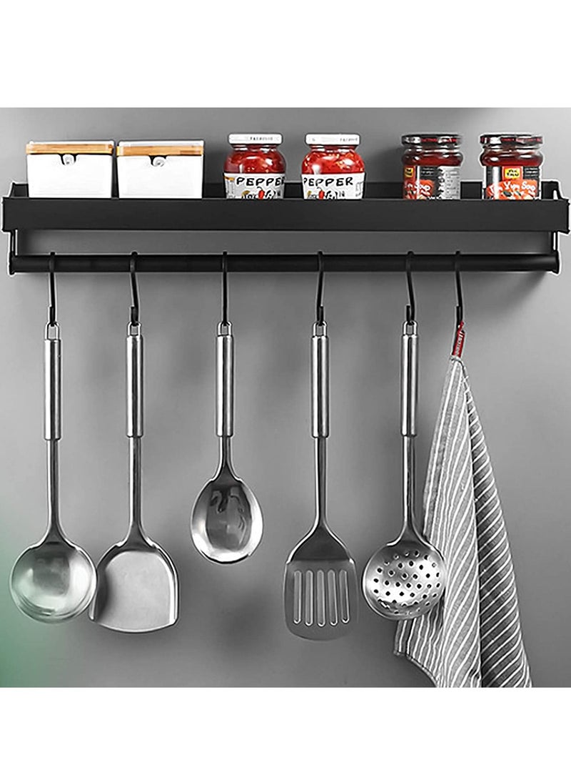 DubaiGallery Kitchen Organizer Storage Wall Mount Spice Racks Aluminum Racks Utensils Spoon Hanger Hook Kitchen Accessories Supplies - Image 2