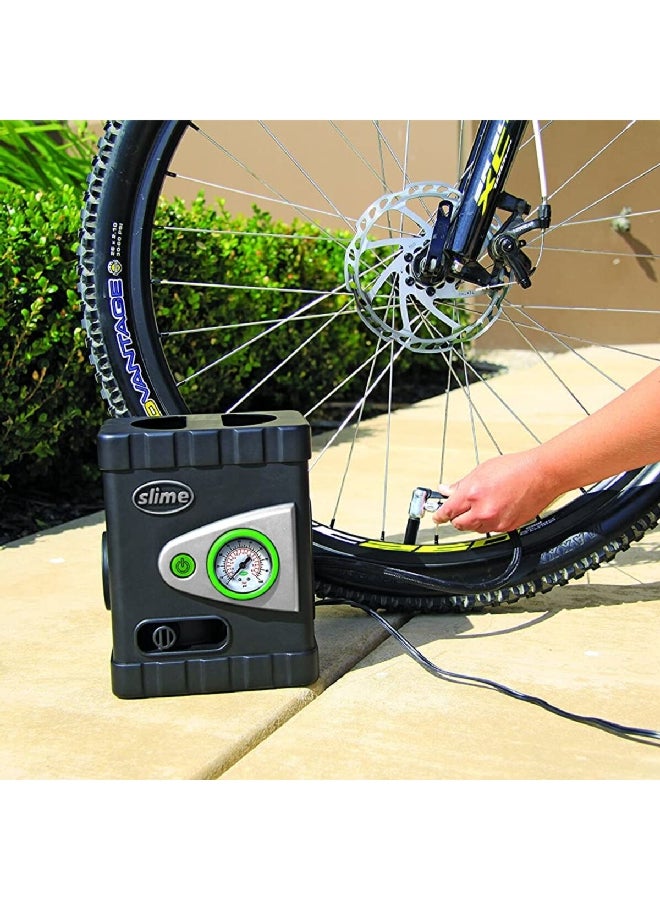 12 V Deluxe All-Purpose Analog Tyre Inflator with LED Light Black 65 cm