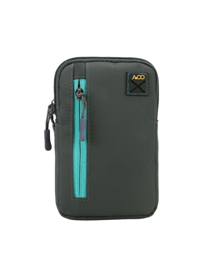 AVOO Small men's bag with large capacity, casual crossbody with multiple pockets for work, school, and everyday use, grey. - Image 1