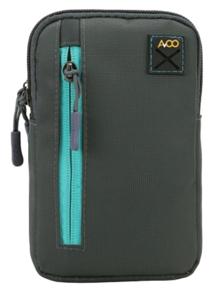 أفو حقيبة صغيرة للرجال بسعة كبيرة مع جيوب متعددة للعمل و الاستخدام اليومي, بلون رمادي - Image 1