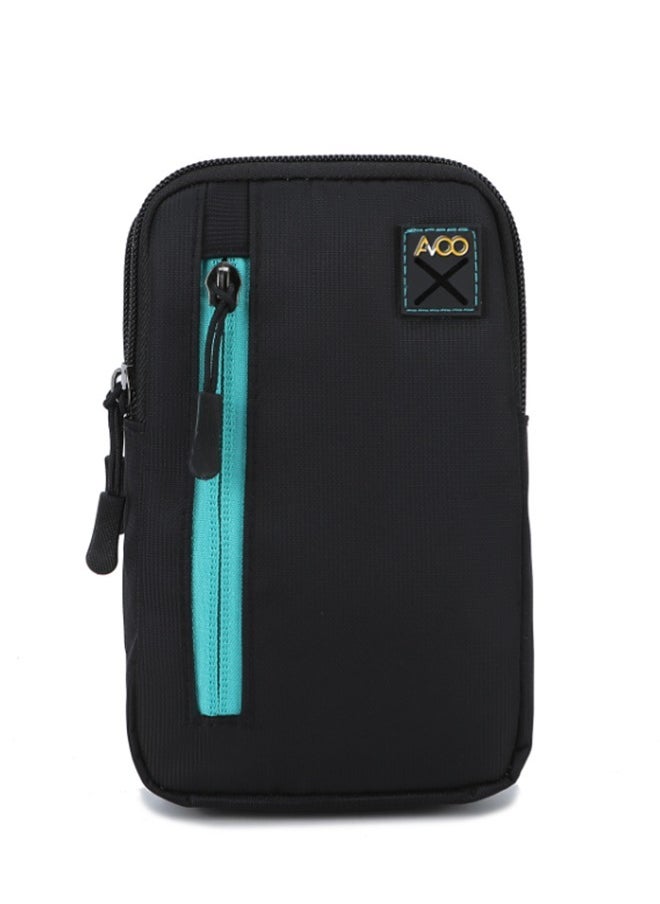 AVOO Small shoulder bag for men with large capacity, crossbody casual with multiple pockets for casual work, school, and daily use, small black  - Image 1