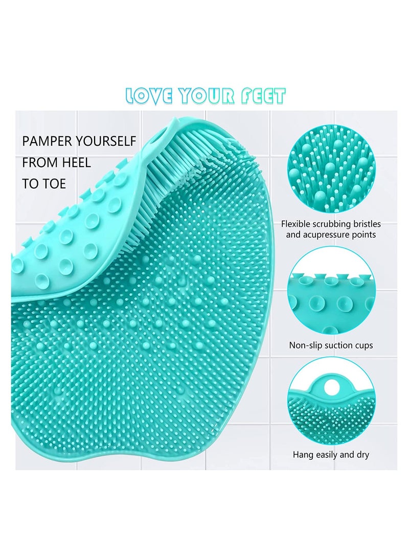 Zikra Foot Scrubber Cleaner Massager Shower Brush with Non-Slip Suction Cups and Soft Acupressure Massage Mat for Care Circulation & Reduces Pain - Image 3