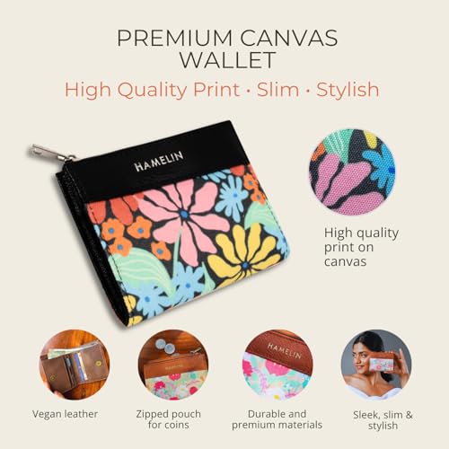 HAMELIN Wallet for Women | Small & Stylish with Card Holder | Small Ladies Wallet for Travel & Daily Use | Daily Ladies Money Purse for Women | Ideal Women's Gift | Vibrant Diasies - Image 3
