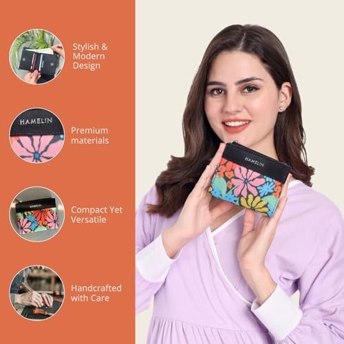 HAMELIN Wallet for Women | Small & Stylish with Card Holder | Small Ladies Wallet for Travel & Daily Use | Daily Ladies Money Purse for Women | Ideal Women's Gift | Vibrant Diasies - Image 2