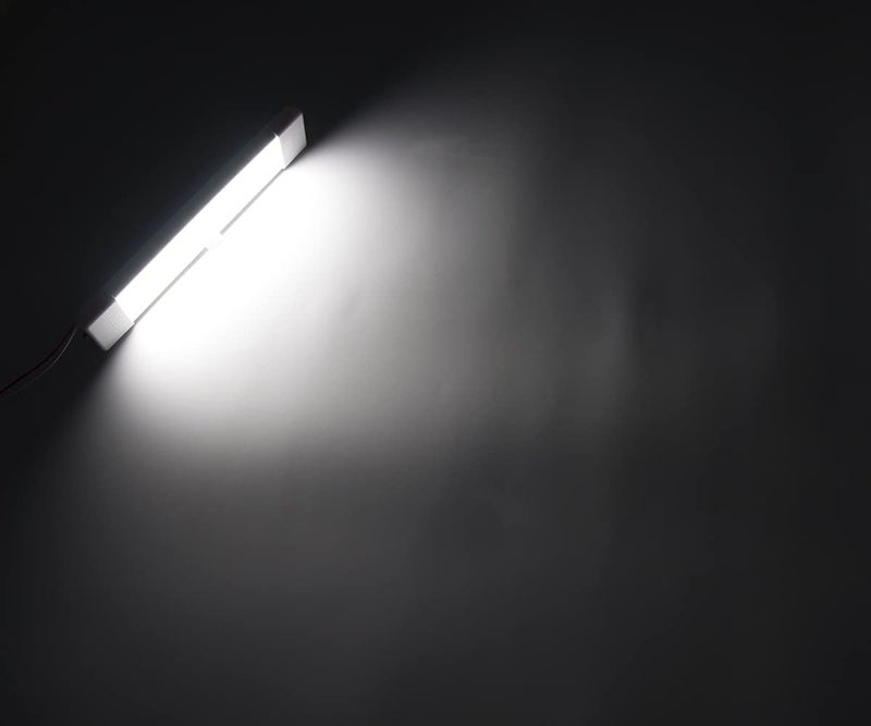 Raycharm LED Interior Utility Light Fixture 10.6" x 2.6", High Lumen-Output Low Current Draw Energy Efficient, Frosted Lens 6000K Cool-White Even Diffused Beam, On/Off Rocker Switch 12V-24V DC, 1-Pack - Image 3
